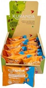 KURANDA WHOLEFOODS Protein Ball Apricot Almond 40g x 12 Display