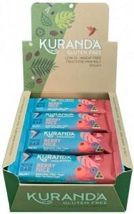 KURANDA WHOLEFOODS Gluten Free Protein Bars Berry Nice 50g x 16 Display