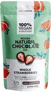 NOOSA NATURAL CHOCOLATE CO. Dark Chocolate Whole Strawberries 100g