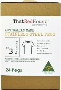 That Red House Australian Made Stainless Steel Pegs 316 Marine Grade 24pk