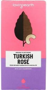 Loving Earth Turkish Rose Cashew Mylk Chocolate With Cranberries 11x80g