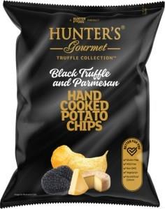 Hunter's Hand Cooked Potato Chips Black Truffle & Parmesan G/F 125g