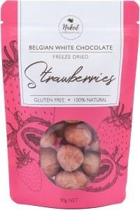 Naked Chocolate Co Freeze Dried Strawberries White Chocolate 90g