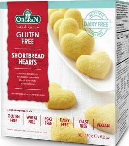 Orgran Premium Shortbread Hearts G/F 150g