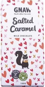 Gnaw Chocolate Handcrafted Milk Chocolate Salted Caramel 12x100g
