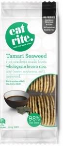Eatrite Wholegrain Brown Rice Tamari Seaweed Crackers 100g