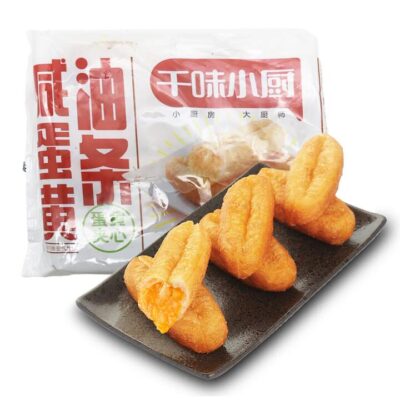 [Frozen] Thousand Flavours Kitchen Salted Egg Yolk Filled Hotpot Dough Sticks - 10 Pieces, 252g