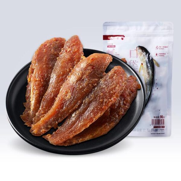 Three Squirrels Spicy Yellow Fish Snack 96g