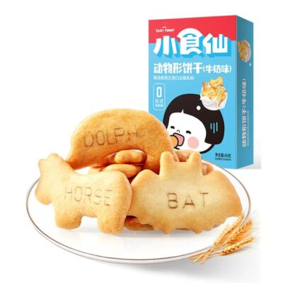 Fairy Yummy Animal Shaped Biscuits - Milk Flavor, 60g