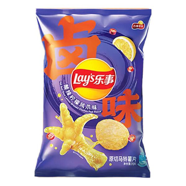 Lay's Potato Chips - Spicy Lemon Chicken Feet Flavor, 70g