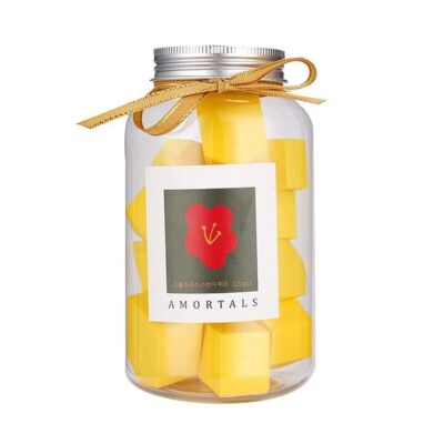 Amortals Little House Sponge Puff - Playful Yellow, 12 Pieces