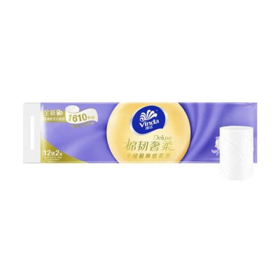 Vinda Deluxe Soft 3-Ply Coreless Toilet Paper Roll, Pack of 16