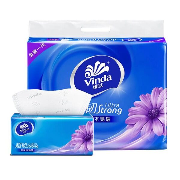 Vinda Ultra Tough 3-Ply Tissue Paper, 130 Sheets per Pack, 6 Packs, 800g