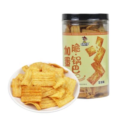 Wumingxiaozu Egg-Added Crispy Rice Crackers - Steak Flavor, 180g