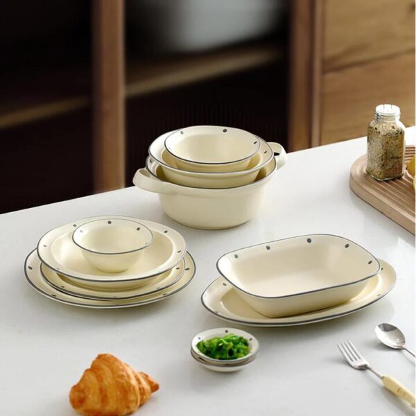FaSoLa Mingyue Series Beige Baking Dish - 22.8*16.8*5.5cm