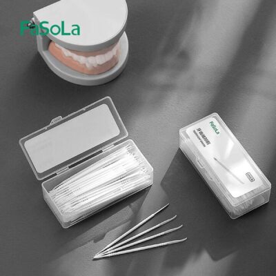 FaSoLa Interdental Brushes - White, 8cm, 100 Pieces