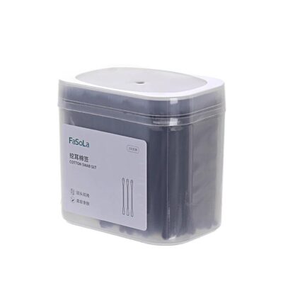FaSoLa Black Cotton Swabs - 200 Pieces