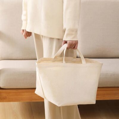 FaSoLa Fabric Storage Bag - Medium, Off-White, 24*24*22cm