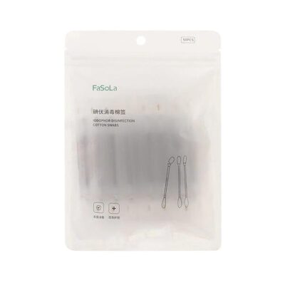FaSoLa Disposable Iodophor Disinfection Cotton Swabs - 50 Pieces