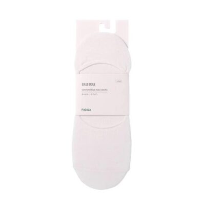 FaSoLa Men's Cotton No-Show Socks - White, 1 Pair