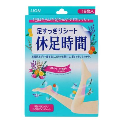 Lion Kyusoku Jikan Foot Relaxation Sheets - 18 Sheets (6 Sheets x 3 Packs)