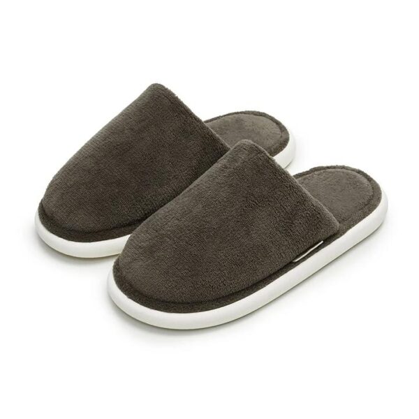 YouDiao Men's Cotton Slippers - Cocoa Brown, Size 40-41
