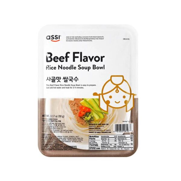 ASSI Beef Flavor Rice Noodle Soup Bowl - 90g