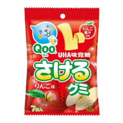 UHA Mikakuto Apple Flavor Gummy Strips - 7 Pieces, 39g