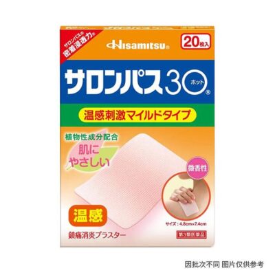 Hisamitsu Salonpas 30 Pain Relief Patches - Warm, 20 Pieces