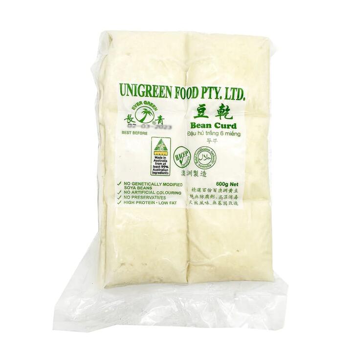 Ever Green Dried Tofu Blocks, 600g, Pack of 6