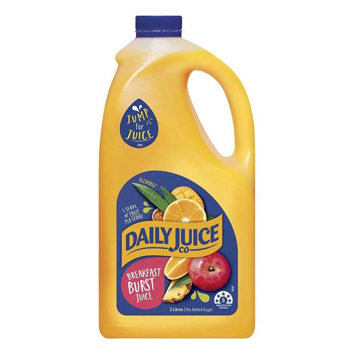 Daily Juice Family Share Pack - Mixed Breakfast Juice, No Added Sugar, 2L
