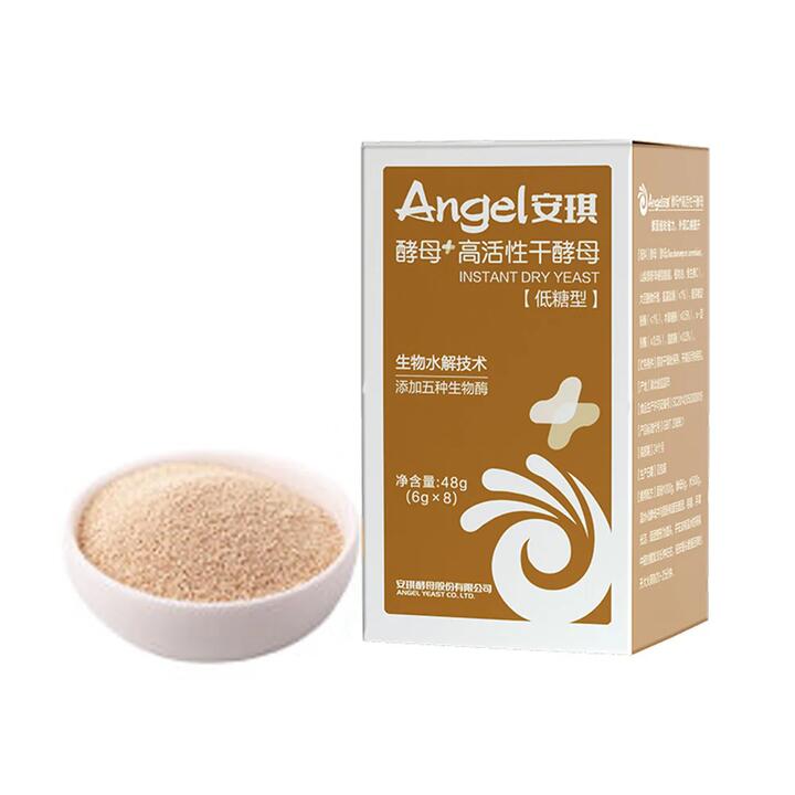 Angel High-Activity Dry Yeast for Low Sugar, 6 Packets, 48g