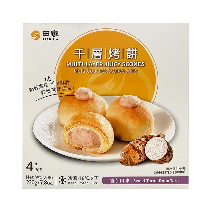 [Frozen] Tianjia Thousand Layer Roasted Pancakes, Taro Flavour, 4 Pack, 220g