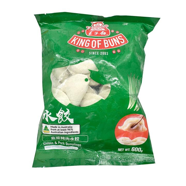 Frozen King of Buns Pork and Chive Dumplings 600g