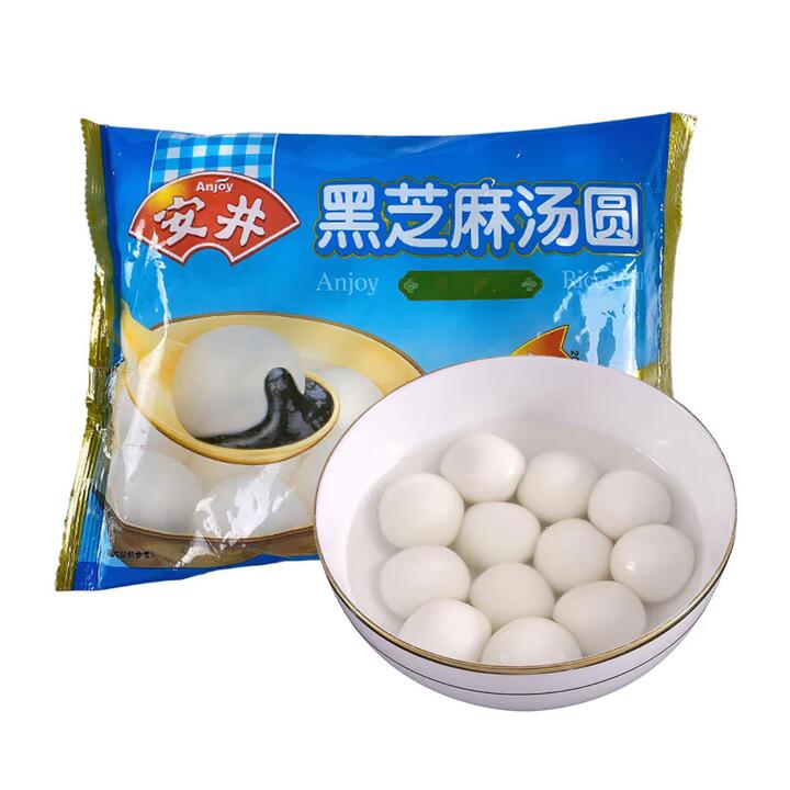 Anjoy Frozen Black Sesame Rice Balls - 500g