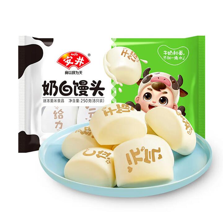 Anjoy Frozen Milk Mantou - 250g