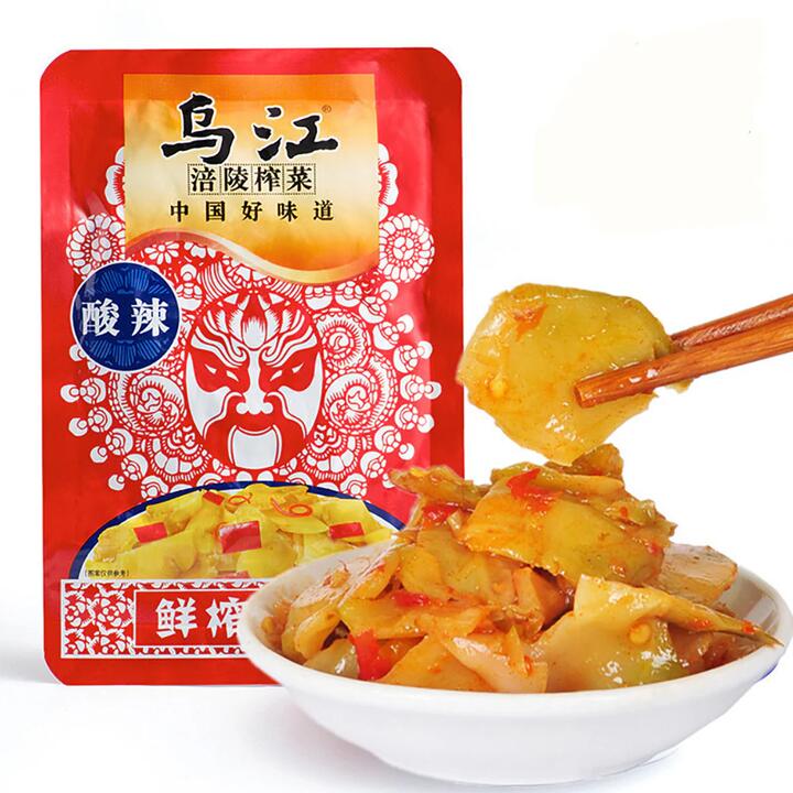 Wujiang Pickled Mustard Stem - Spicy & Sour Flavor, 80g