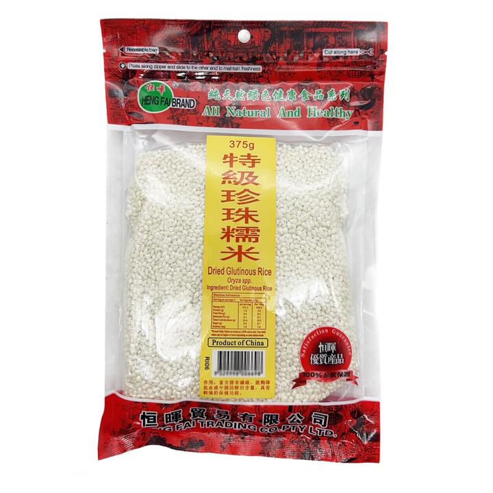 Henghui Premium Pearl Glutinous Rice 375g