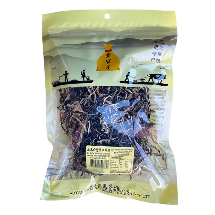 Golden Pouch Clear Water White Back Wood Ear Strips 80g