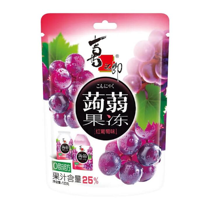 Strong Food Red Grape Flavoured Konjac Jelly Snack, 6 Pack, 120g