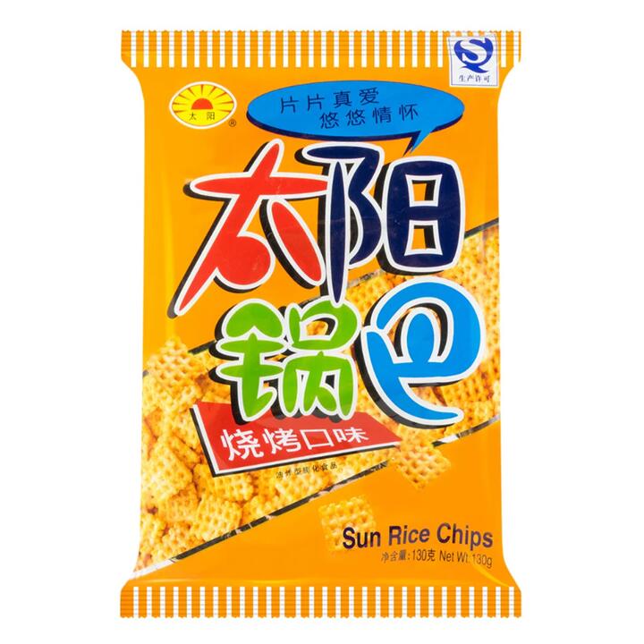 Sun Brand Crispy Rice Snacks BBQ Flavour 130g