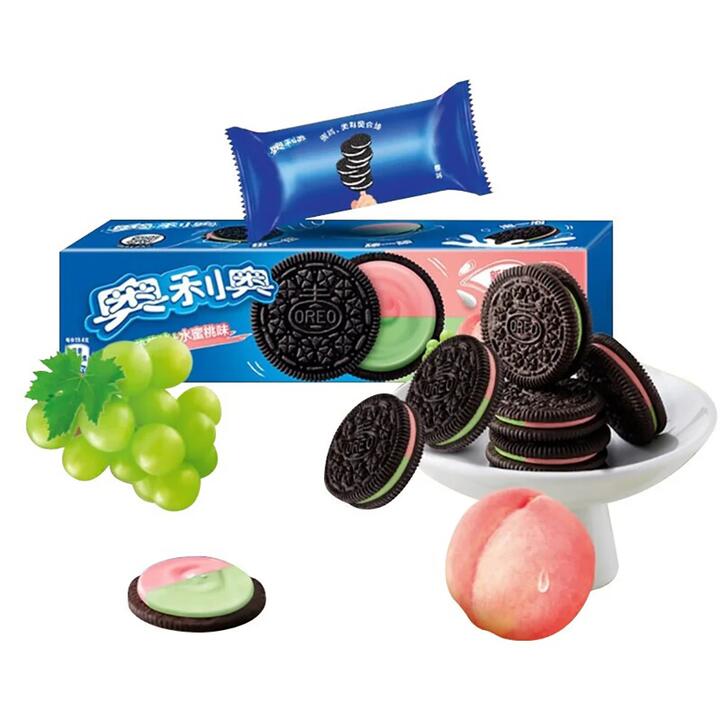 Oreo Sandwich Cookies - Crystal Grape & Peach Flavor, 97g