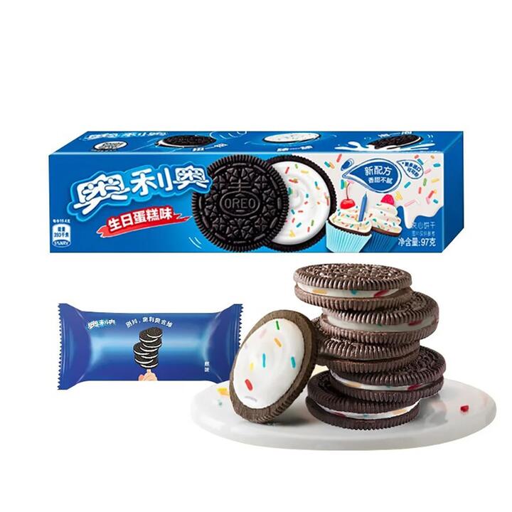 Oreo Birthday Cake Flavor Sandwich Cookies - 97g
