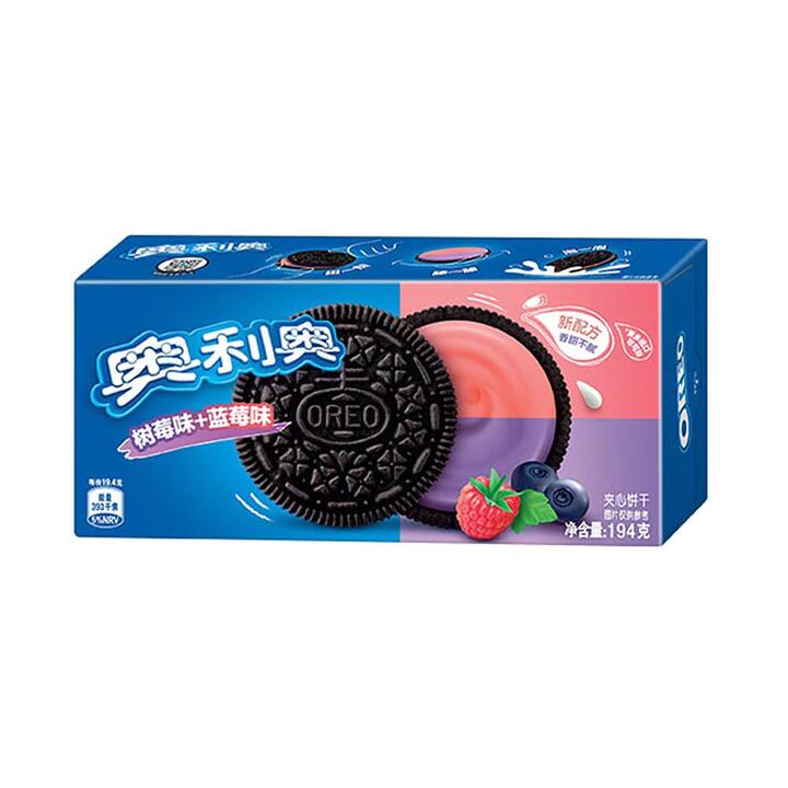 Oreo Raspberry & Blueberry Flavoured Sandwich Biscuits 194g