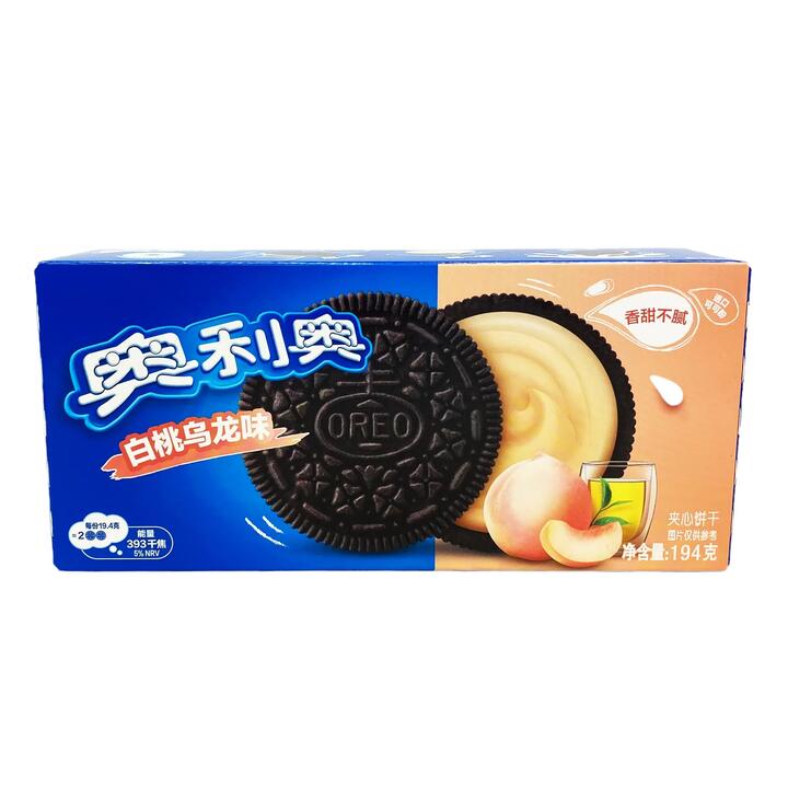 Oreo Sandwich Biscuits, White Peach Oolong Flavour, 4 Pack, 194g