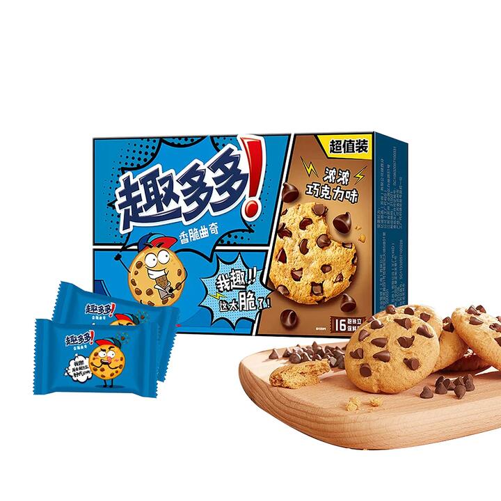 QuDuoDuo Crispy Cookies with Rich Chocolate Flavor - 16pcs, 340g