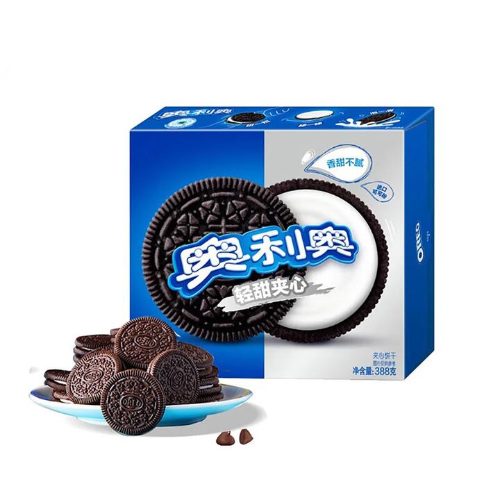 Oreo Lightly Sweet Cream Sandwich Cookies - 388g
