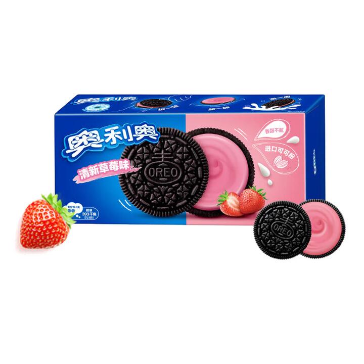 Oreo Strawberry Cream Sandwich Cookies - 194g