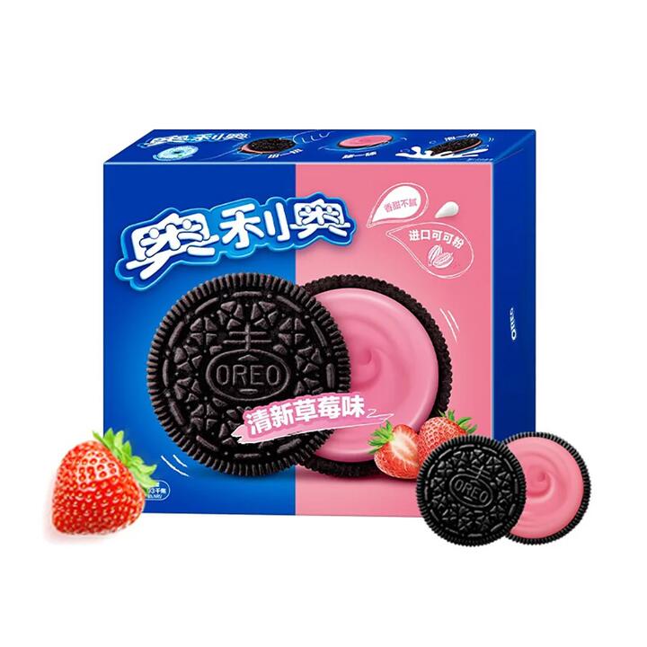 Oreo Strawberry Cream Sandwich Cookies - 388g