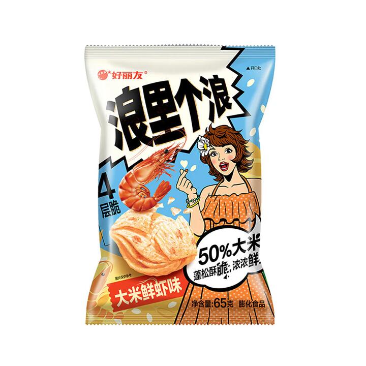 Orion Lang Lige Lang Rice Shrimp Flavor Chips - 65g